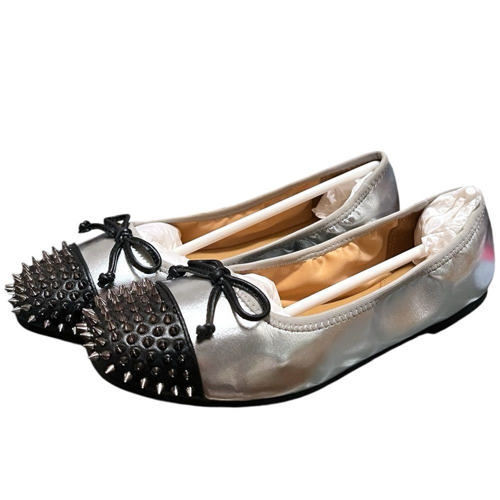 Lisa Vicky Bliss 2 Ballet Flat Silver/Black Size 6